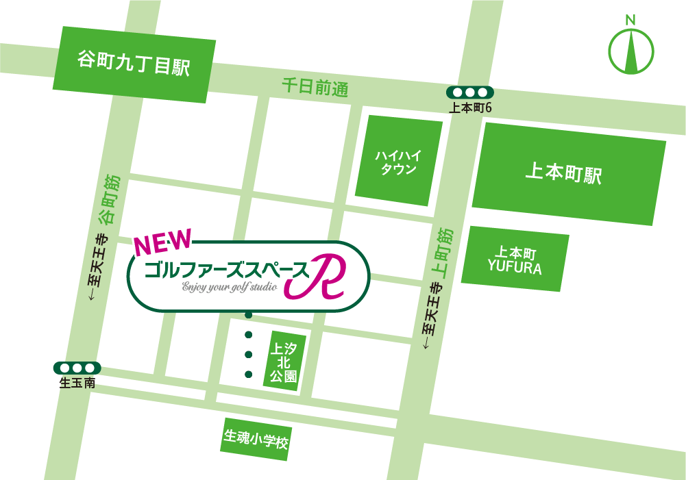 ゴルファーズスペースRの地図